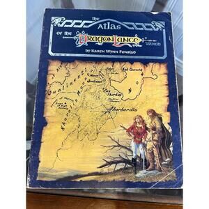 Dragonlance Atlas of the World 1987 TSR Fantasy Map Book D&D Krynn